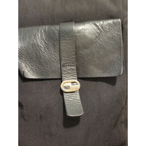 Lapagayo Hobo Shoulder Bag Tall Rectangle Purse Black Faille Fabric Very Large - Picture 6 of 15